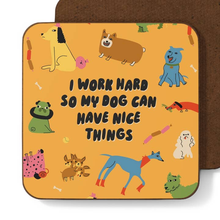 Sous-verre – Édition Chien Travailleur pour la vente par Betiobca