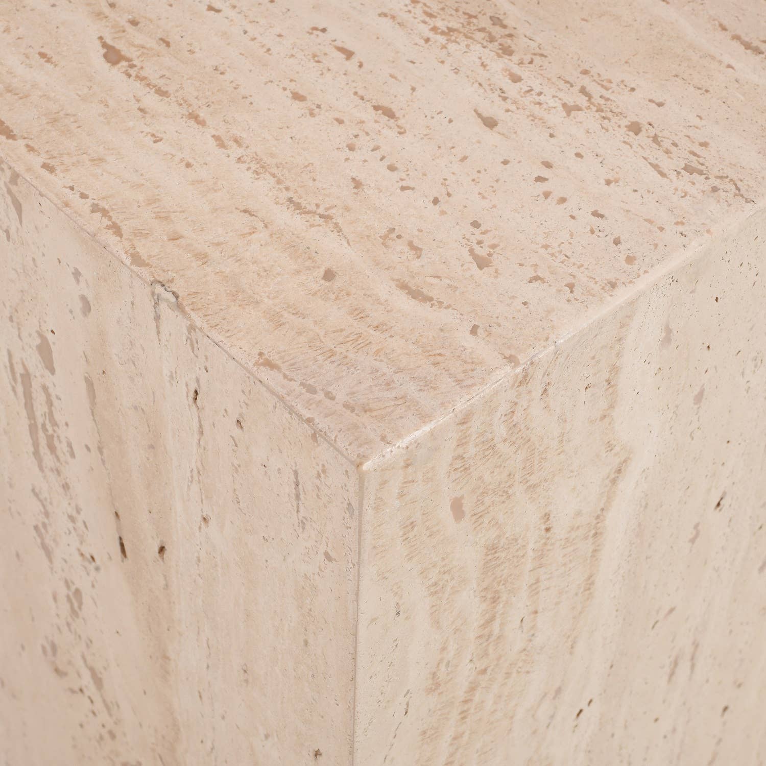 Beige Travertine Side Table for wholesale on Faire3