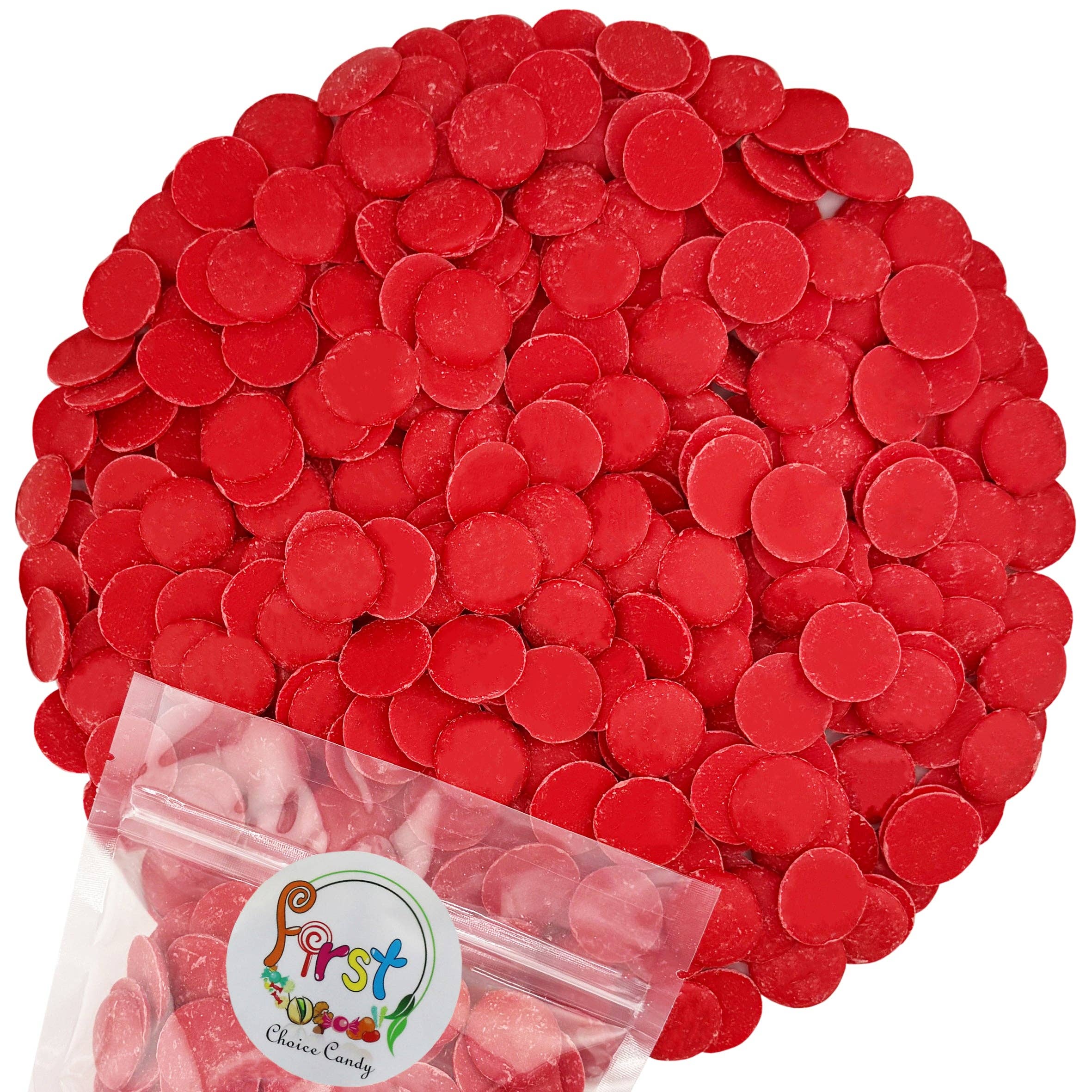 First Choice Candy - Wholesale Chocolate - RED COLOR CHOCOLATE MELTING WAFERS4