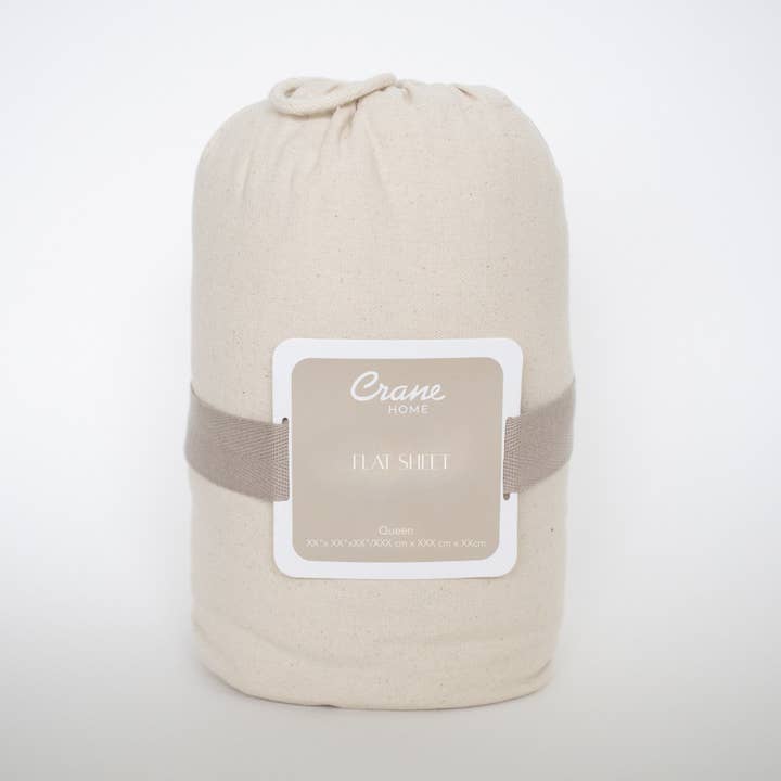 Crane Home - Wholesale Flat Sheet - Calm Crinkled Comfort Flat Cotton Sheet (Fog Gray)4