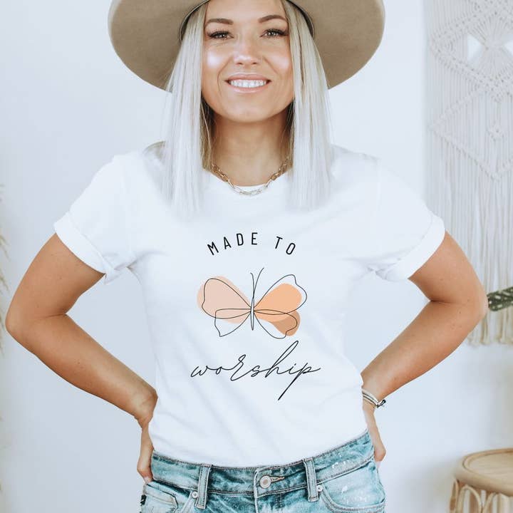 Made To Worship T-shirt | Graphic Top for wholesale by KM Clothing