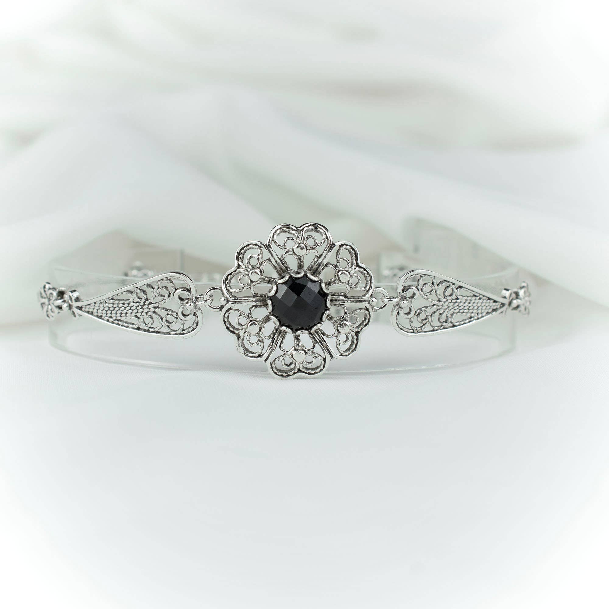 Filigranist Jewelry - Wholesale Link & Chain Bracelet - Sterling Silver  Clover Flower Woman Link Bracelet17