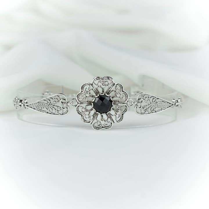 Filigranist Jewelry - Wholesale Link & Chain Bracelet - Sterling Silver Clover Flower Woman Link Bracelet17