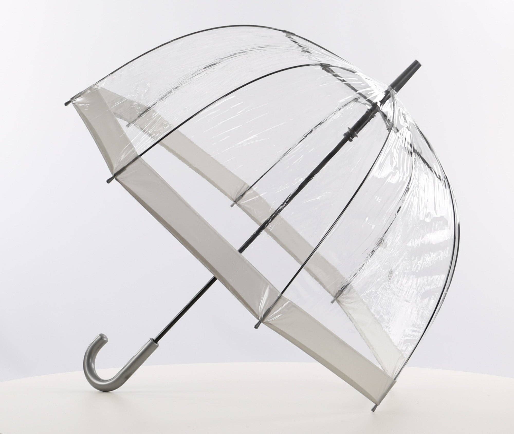 Soake - Wholesale Umbrella - Unisex - Everyday Clear Vinyl Dome Umbrella Silver