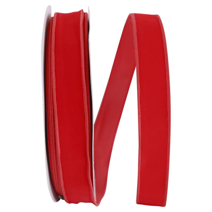 Bordure filaire Velvet Outdoor Duro Domestic, rouge vif, 1 3/8 po pour la vente par RELIANT RIBBON