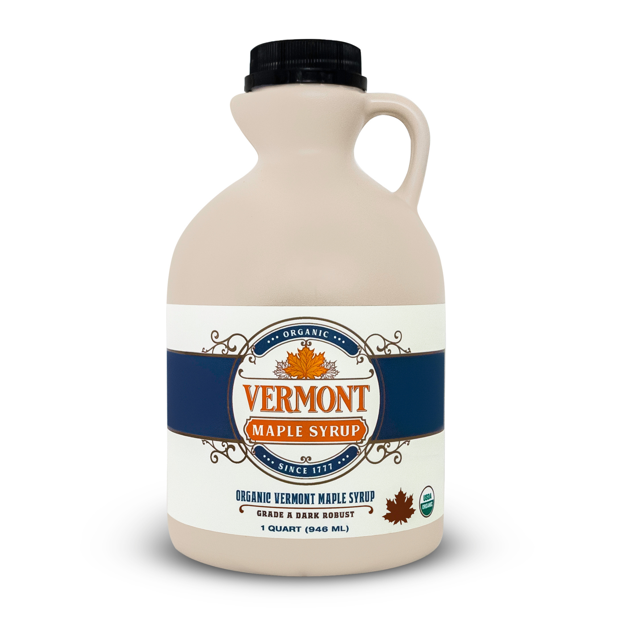 Vermont Maple Syrup - Wholesale Maple Syrup - Dark Organic Vermont Maple Syrup - Jug0