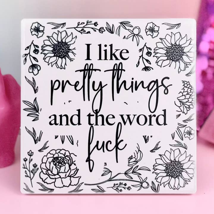 Pretty Things Ceramic Coaster for wholesale by HandCrofted