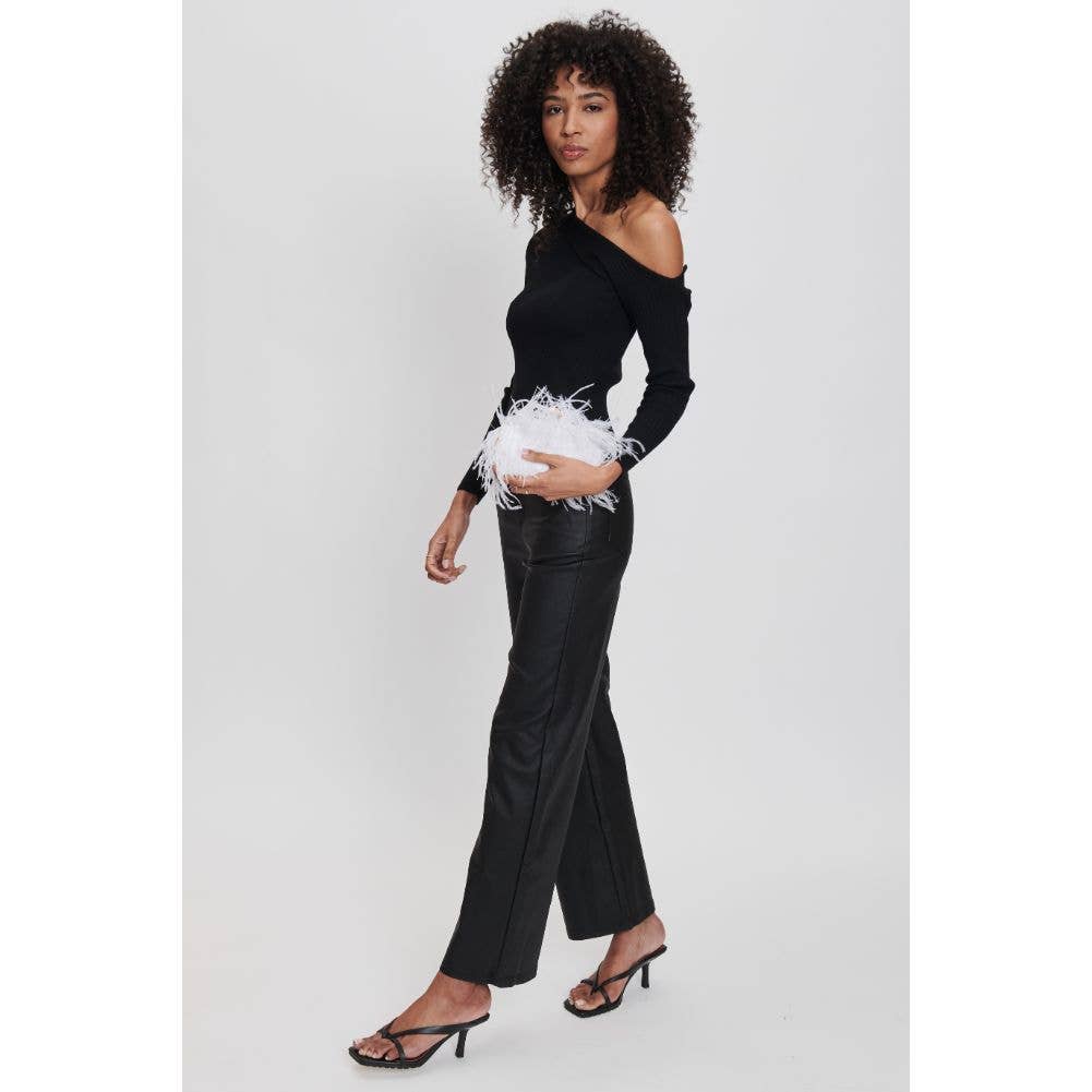 Moda Luxe - Wholesale Clutch Bag - Women's - Harlow Feather Evening Bag5