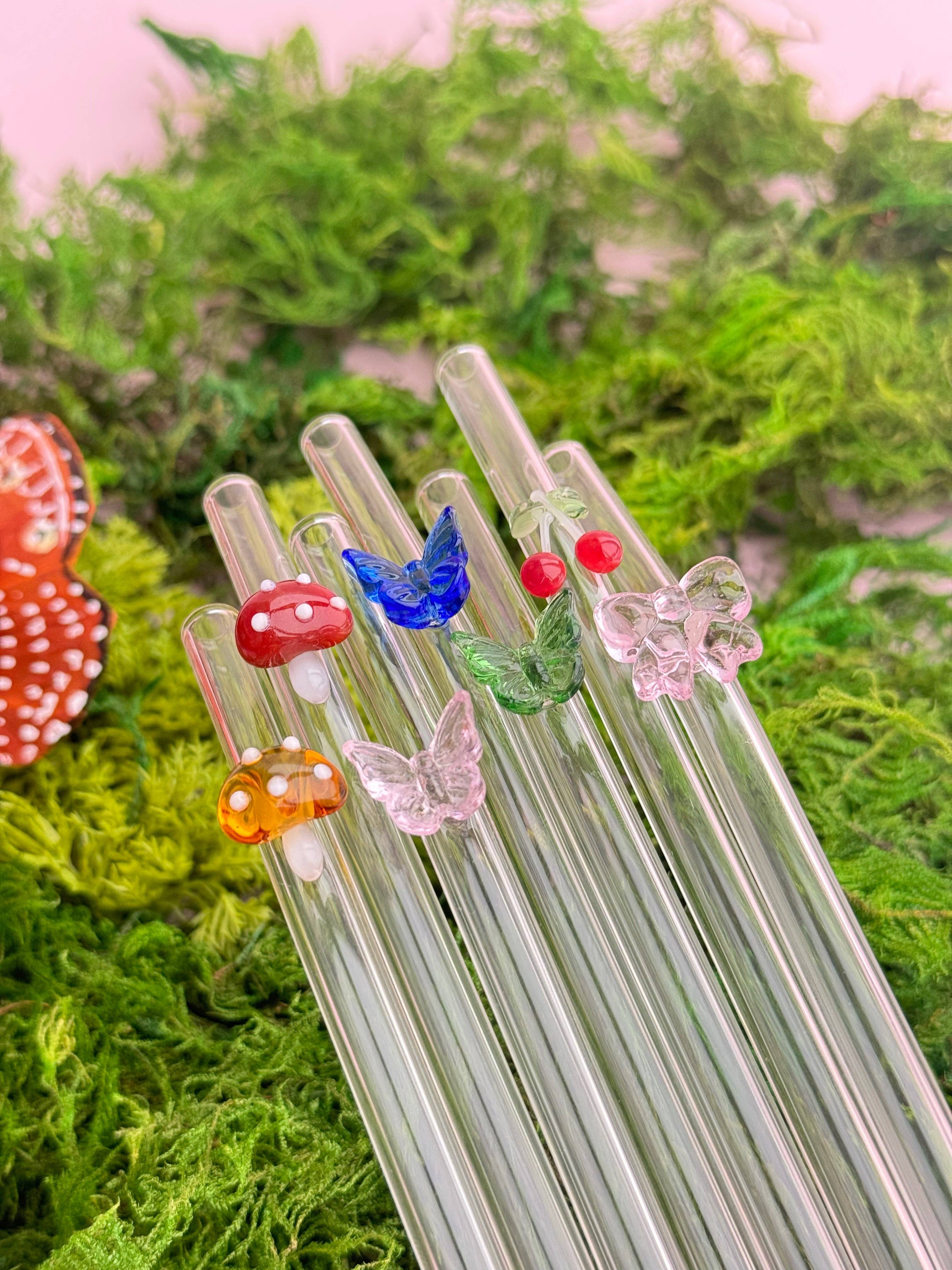 Golden Hour Designs - Wholesale Drinking Straw - Cherry Charm Glass Straw2