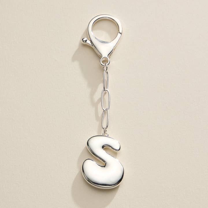 Frem – Porta-chaves - Mulher por atacado – Chaveiro com Letra em Estilo Bubble e Pingente para Bolsa12