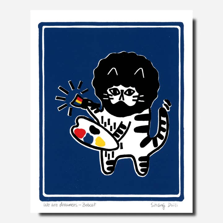 Cat art print - We are dreamers Bobcat for wholesale by ShangDaili