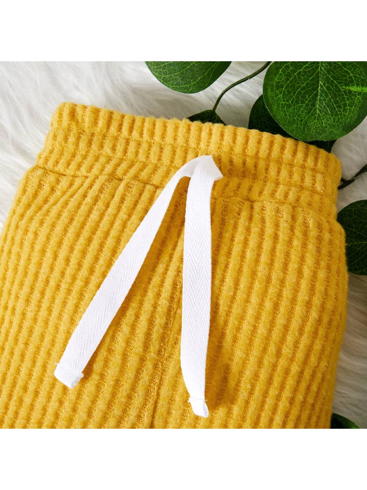 PatPat - Wholesale Clothing Set - Baby - 2pcs Solid Waffle Long-sleeve Baby Set63