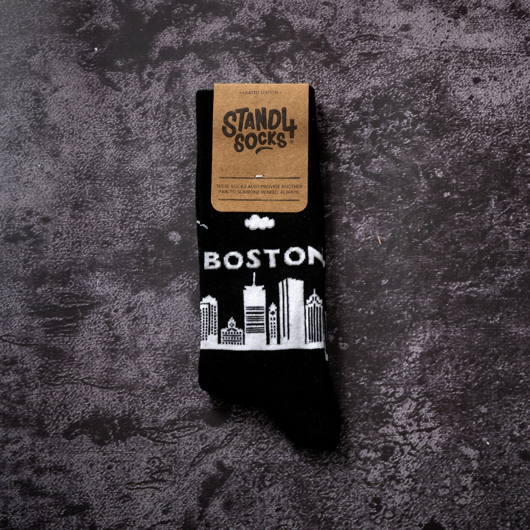 Stand4 Socks US - Wholesale Socks - Unisex - Boston Skyline Sock1