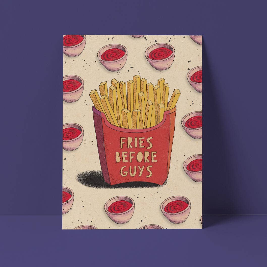 Pretty Good Cards - Wholesale Friendship Card - Fries Before Guys Card0