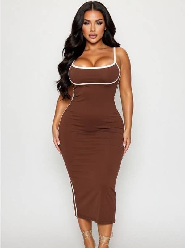 WITTE GESTREEPTE MAXIJURK voor wholesale door 5besties inc