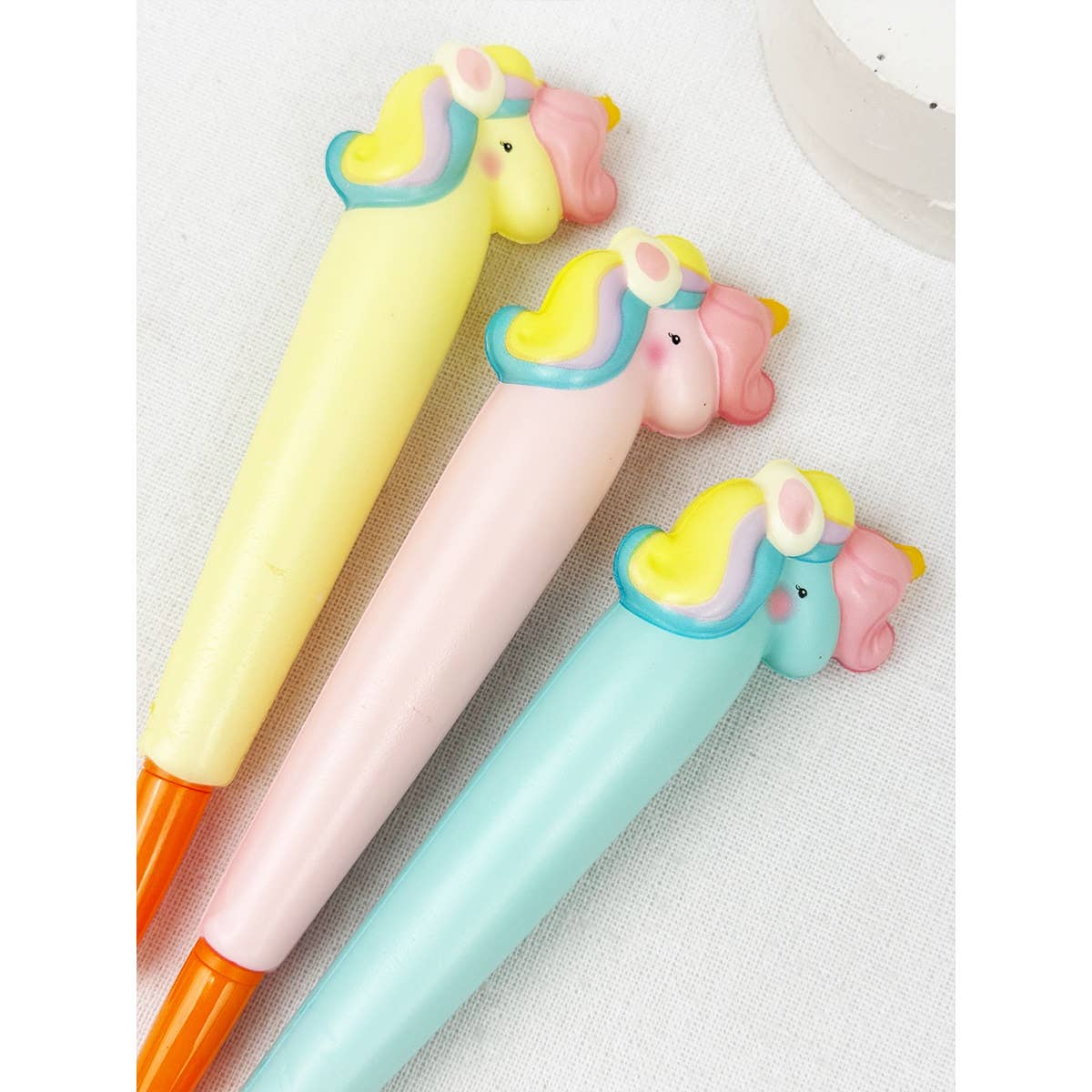 MIX COLOR Cute Squishy Unicorn Pen for wholesale on Faire3