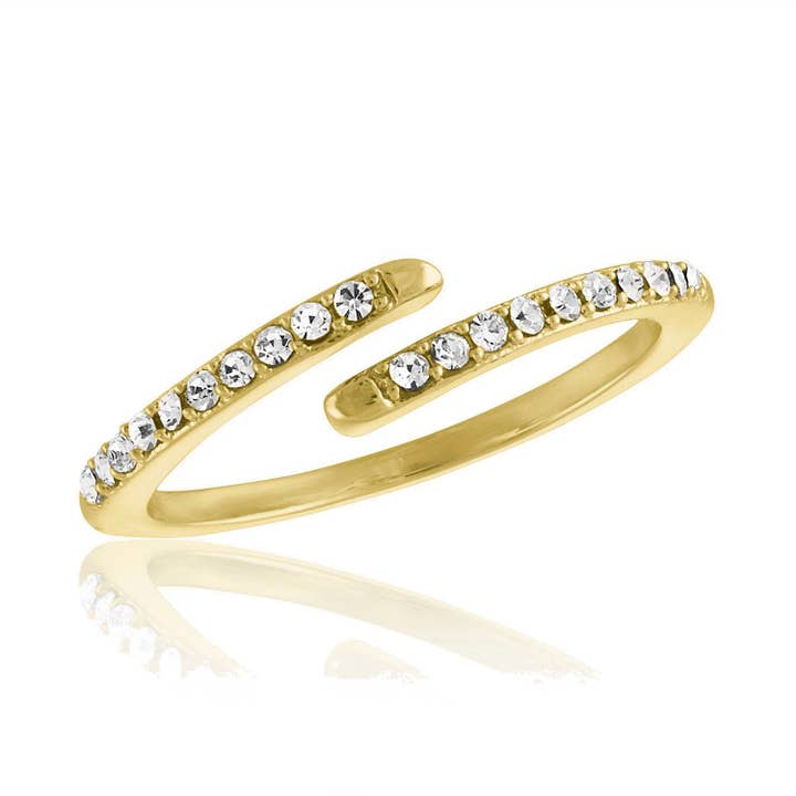 Layers Ring: Wrap CZ Gold Ring for wholesale by Center Court