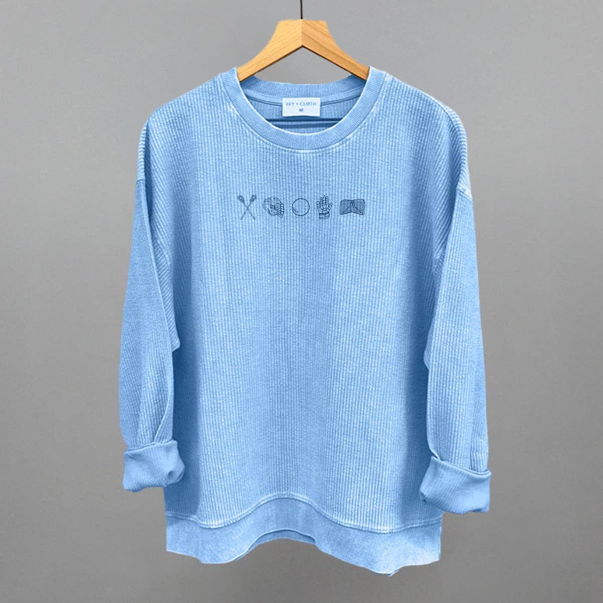 Ivy + Cloth - Wholesale Graphic Sweatshirt - Women's - Lacrosse Icon Doodles6