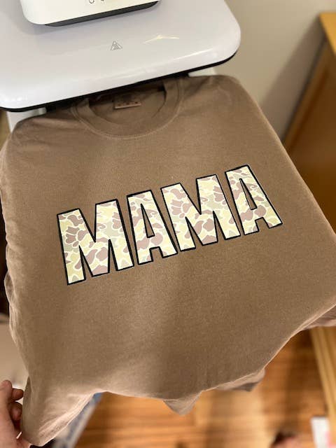 CAMO MAMA TSHIRT for wholesale by BlessingHandsBoutique