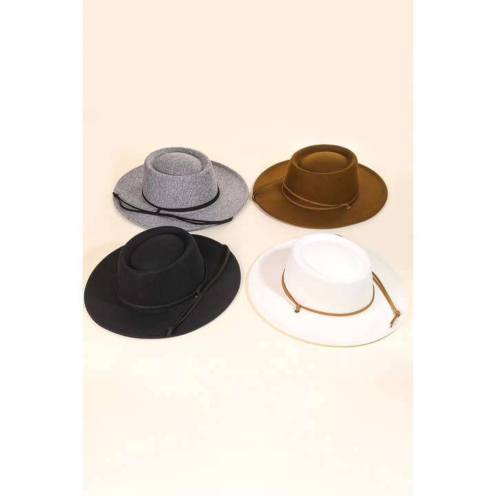 Anarchy Street - Wholesale Fedora - Women's - Leather Chin Strap Pork Pie Hat3