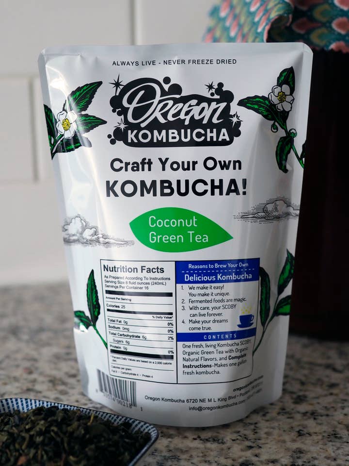 Craft Your Own Coconut Green Tea Kombucha Starter Kit for wholesale by Oregon Kombucha
