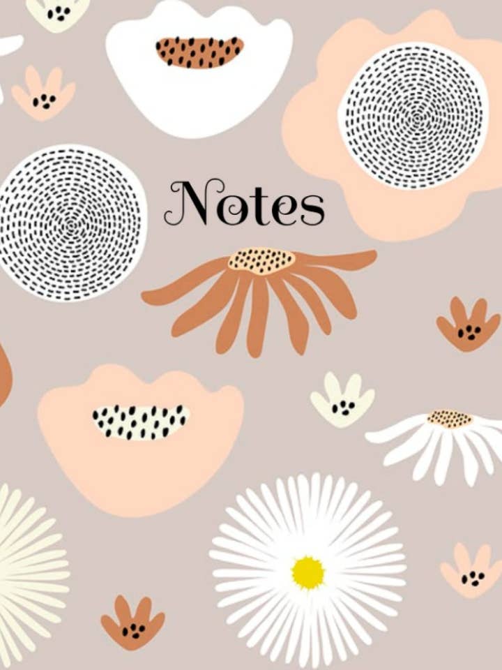 Jorden Toner Blomster Notebook/Journal/Dagbog for engroshandel hos Moonlite Mama