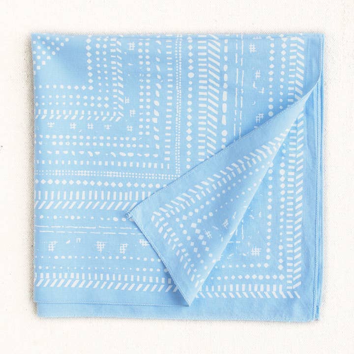 Lt. Blue Dot Dash Bandana für den Großhandel von Abracadana