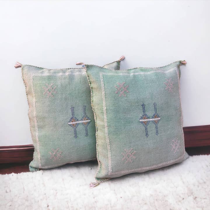 Moroccantastics - Wholesale Lumbar Pillow - Cactus Silk Pillow, Handmade Lumbar Cushion, Moroccan Sabra Decorative Pillow for Home1