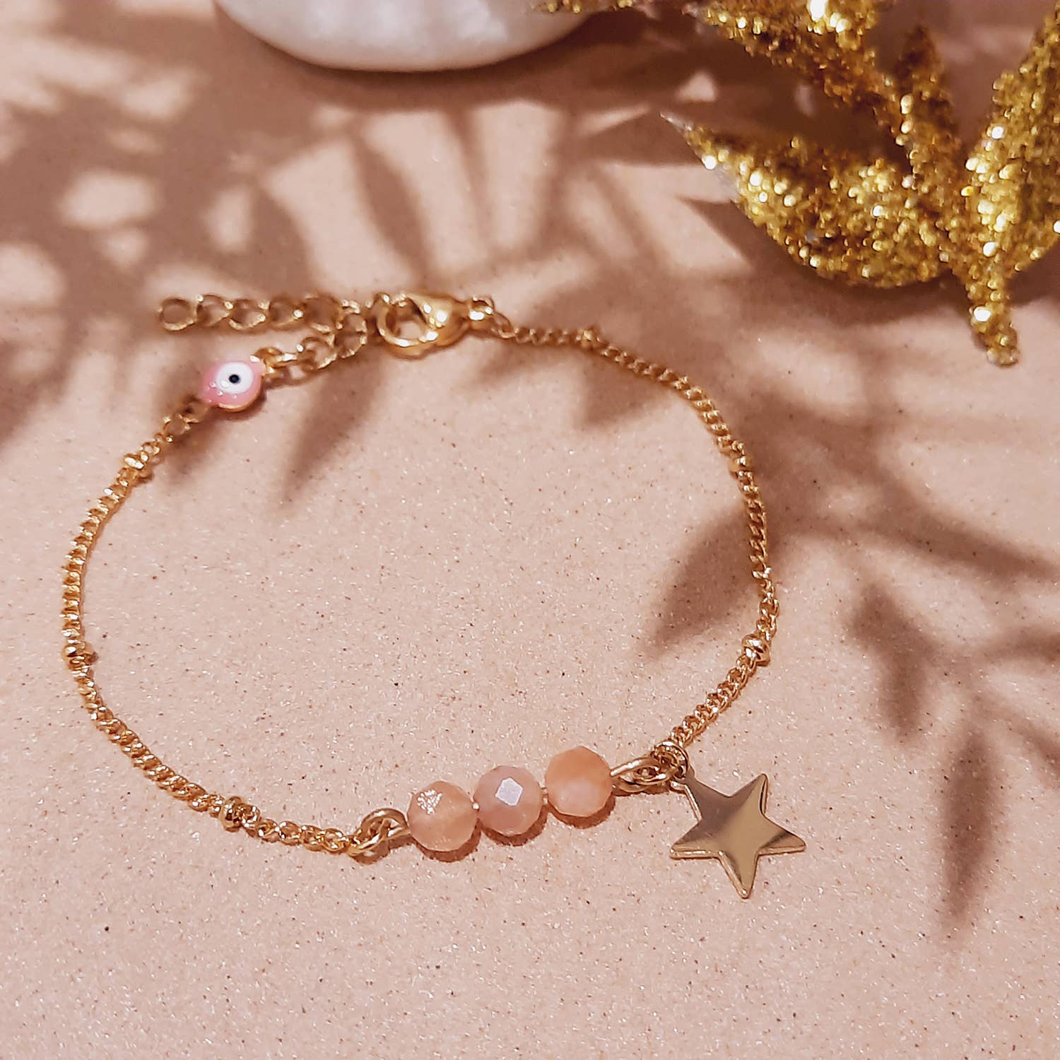 Ni une ni deux - Wholesale Charm/Dangle Bracelet - Bracelet ENFANTS étoile rose1