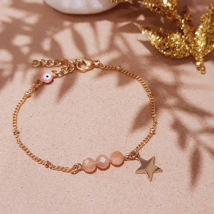 Ni une ni deux - Wholesale Charm/Dangle Bracelet - Bracelet ENFANTS étoile rose1