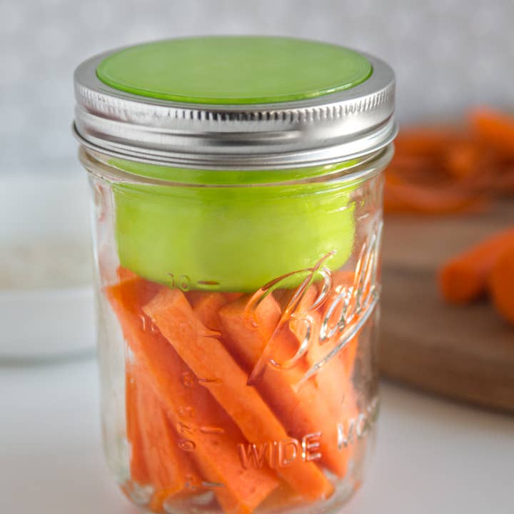 Fox Run Brands - Wholesale Food Storage Container - Jarware Snack Pack Lid, Wide Mouth Mason Jar, Green2