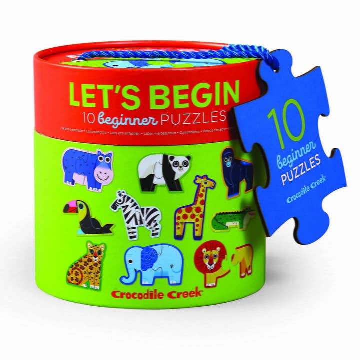 Crocodile Creek Commençons 10 x 2 Pièces Puzzle Jungle pour la vente par Hippychick