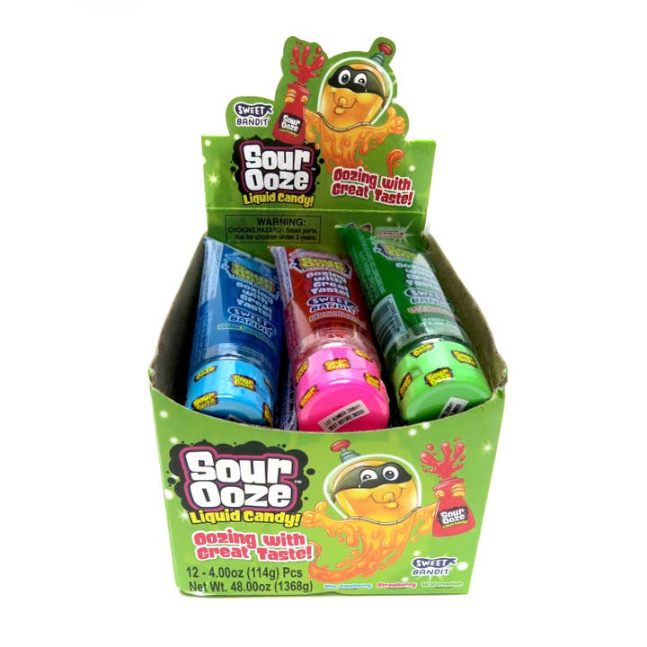 Grandpa Joe's Candy Shop - Wholesale Gummy - Sweet Bandit Sour Ooze Tube Liquid Candy, 12ct1