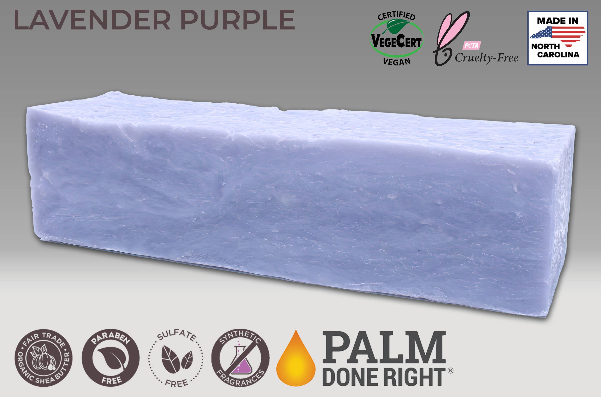 Adams Handmade Soap - Vente Pains de savon - Savon violet à la lavande1