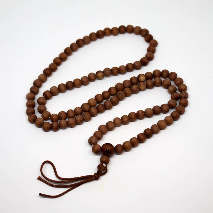 Namu Baru Inc. – wholesale Bönehalsband – Koreansk Vanlig Cedar Zen 108 Bead Mala - Bönpärlor - 10mm