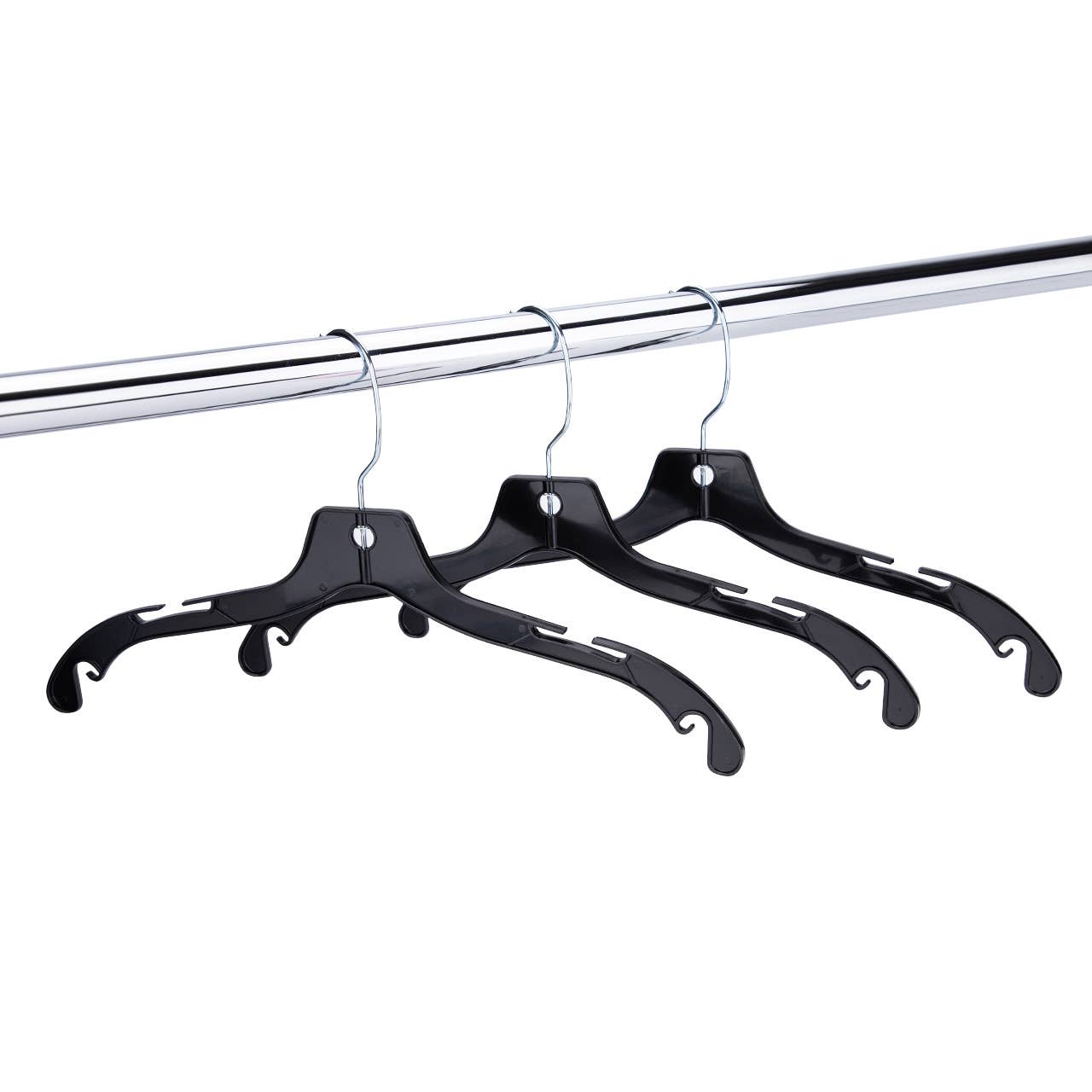 Store Supply Warehouse - Wholesale Clothes Hangers - 17" Economy Black Plastic Dress Hangers - Case of 1001