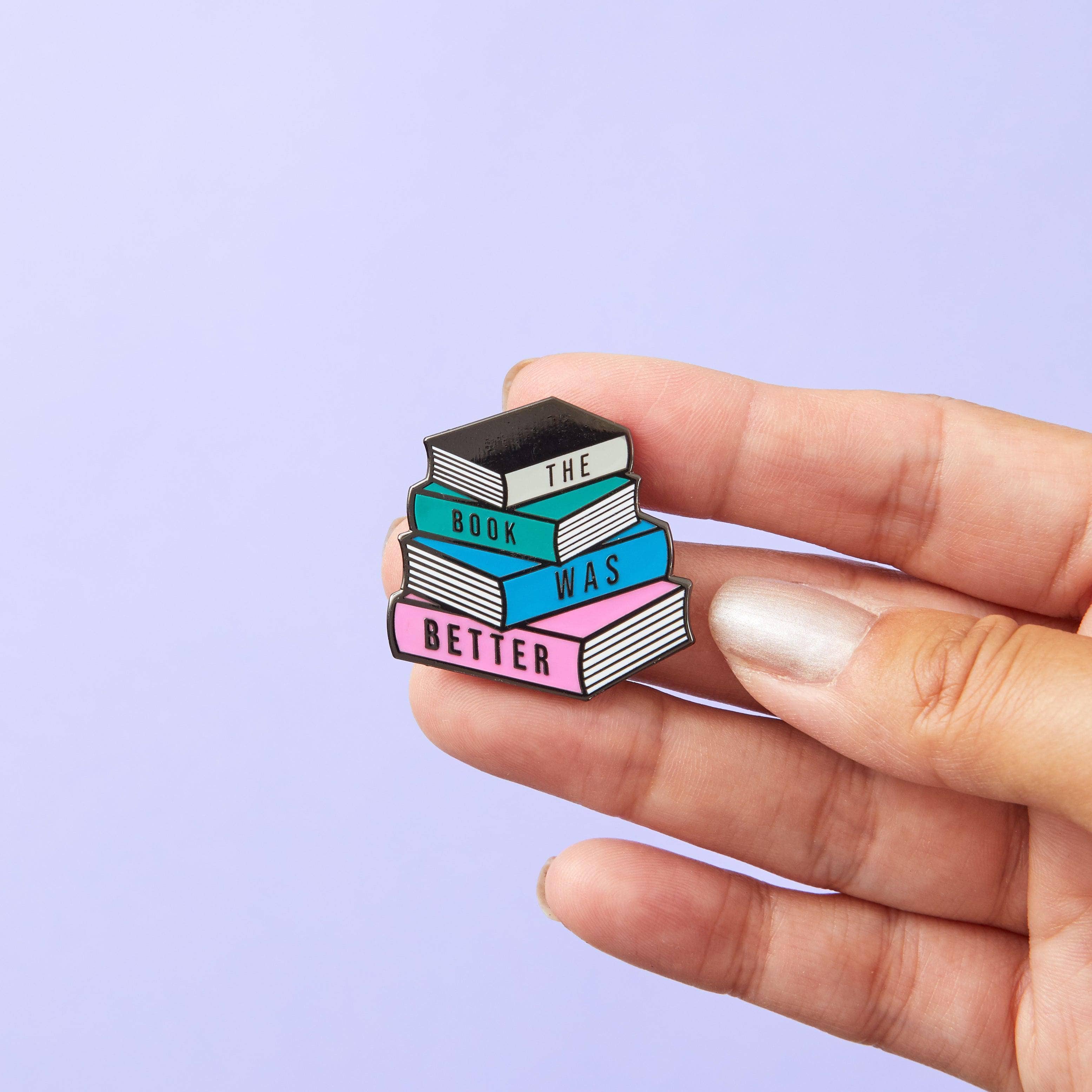 Punky Pins – wholesale Lapel pin/button – The Book Was Better Enamel Pin2