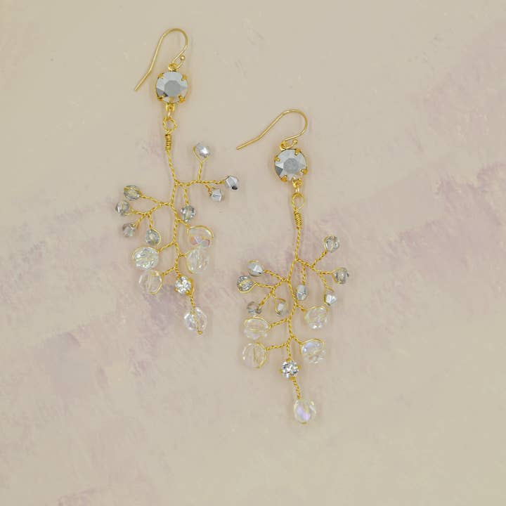 Acute Designs - Wholesale Dangle Earrings - Swarovski Vine Statement Earrings 1