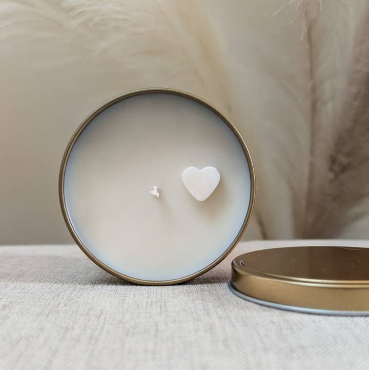 SummerCay Candle - Wholesale Travel Candles - Moonlit Waves | 5.5 oz Gold Tin Soy Candle | NO LABEL1