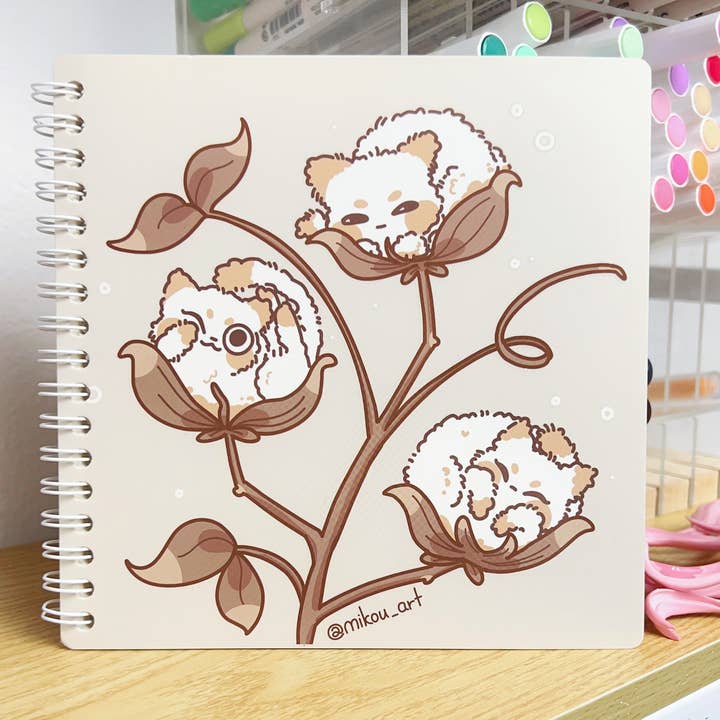 MikouArt - Wholesale Sticker - Cute Reusable Sticker Book | Cotton Cat Tree | 6x6 | Double Side | 40 Pages | Mikou Original Art2