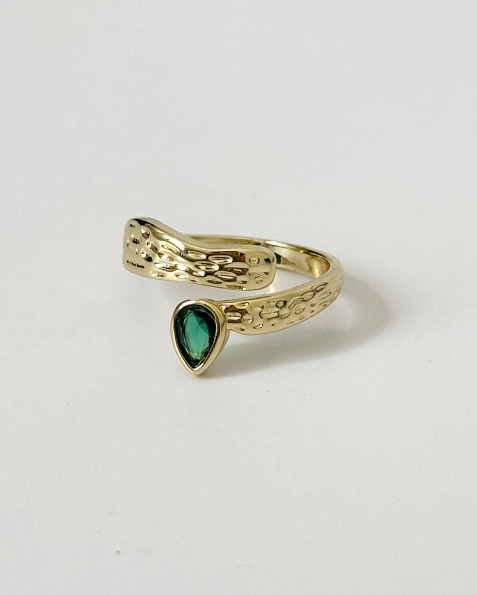 Tramps+Thieves - Wholesale Cocktail/Statement Ring - Emerald Grooves Ring