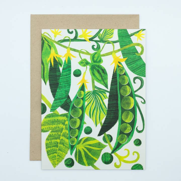 Pea Greeting Card for wholesale by Astrid Weguelin Illustration