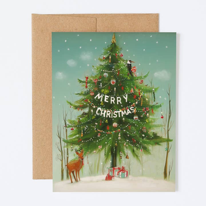 Klassische Weihnachtsbaum-Grußkarte für den Großhandel von Silly Goose Greeting Co.