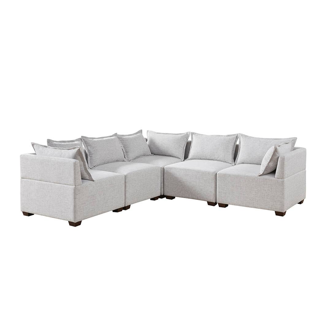 Olliix - Wholesale Sofa - Modular Modern Comfy Sectional Sofa Couch, Silver Grey*12