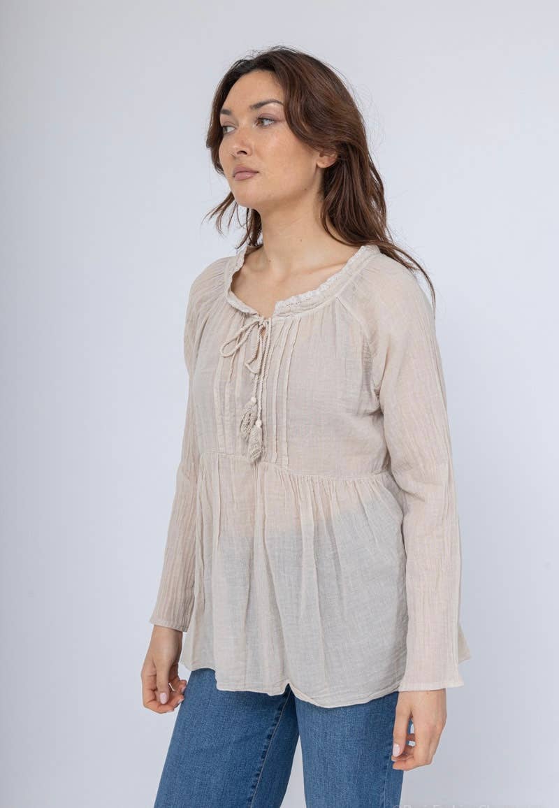 LINEN & COTTON HOUSE - Wholesale Blouse - Women's - 10074 SPRINT SUMMER CLOTHING COTTON BLOUSE24