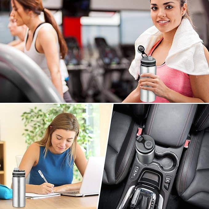 Crover - Wholesale Water Bottle - 17 oz Aluminum Water Bottle with Snap Lid 5