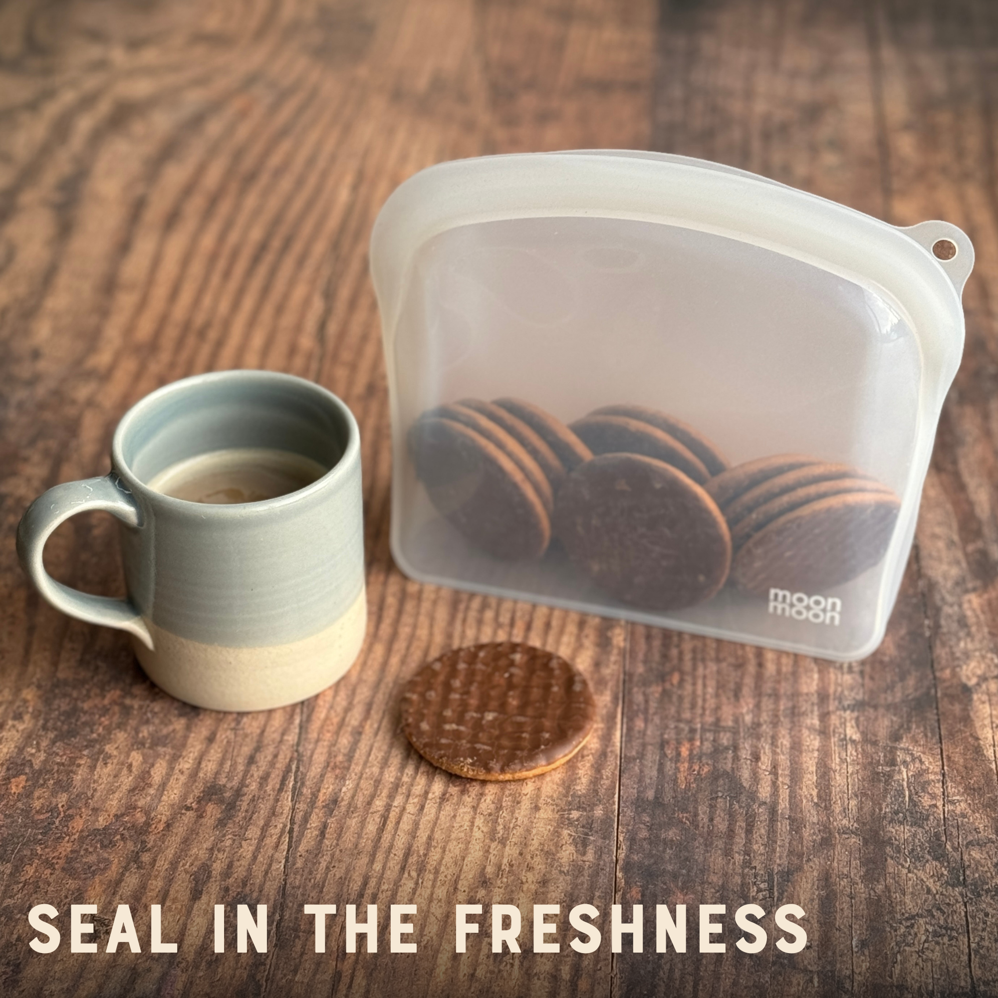 Moonmoon - Wholesale Food Storage Wrap/Bag - Reusable Silicone Food Bags - Curve 1200 ml (2 Pack)7