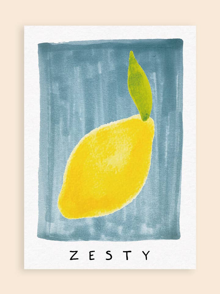 Zesty Hand and Palm Art Print on Recycled Paper for wholesale by Hand and Palm