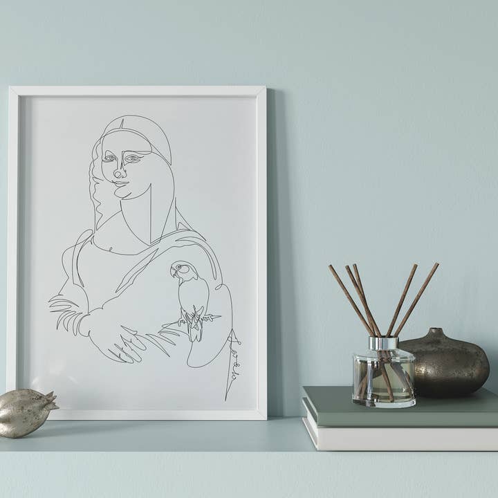 Lovebirds — Fine Art Illustration — A3 Print for wholesale by Cosette et les lys