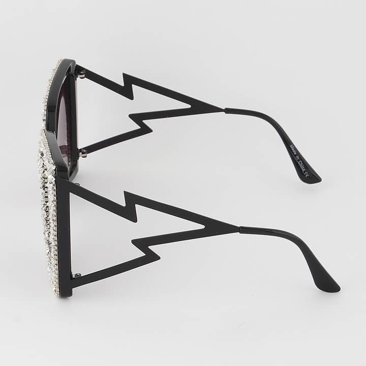 Multicolor Gafas de sol extragrande deslumbradas Lightning Bolt de venta al por mayor en Faire1